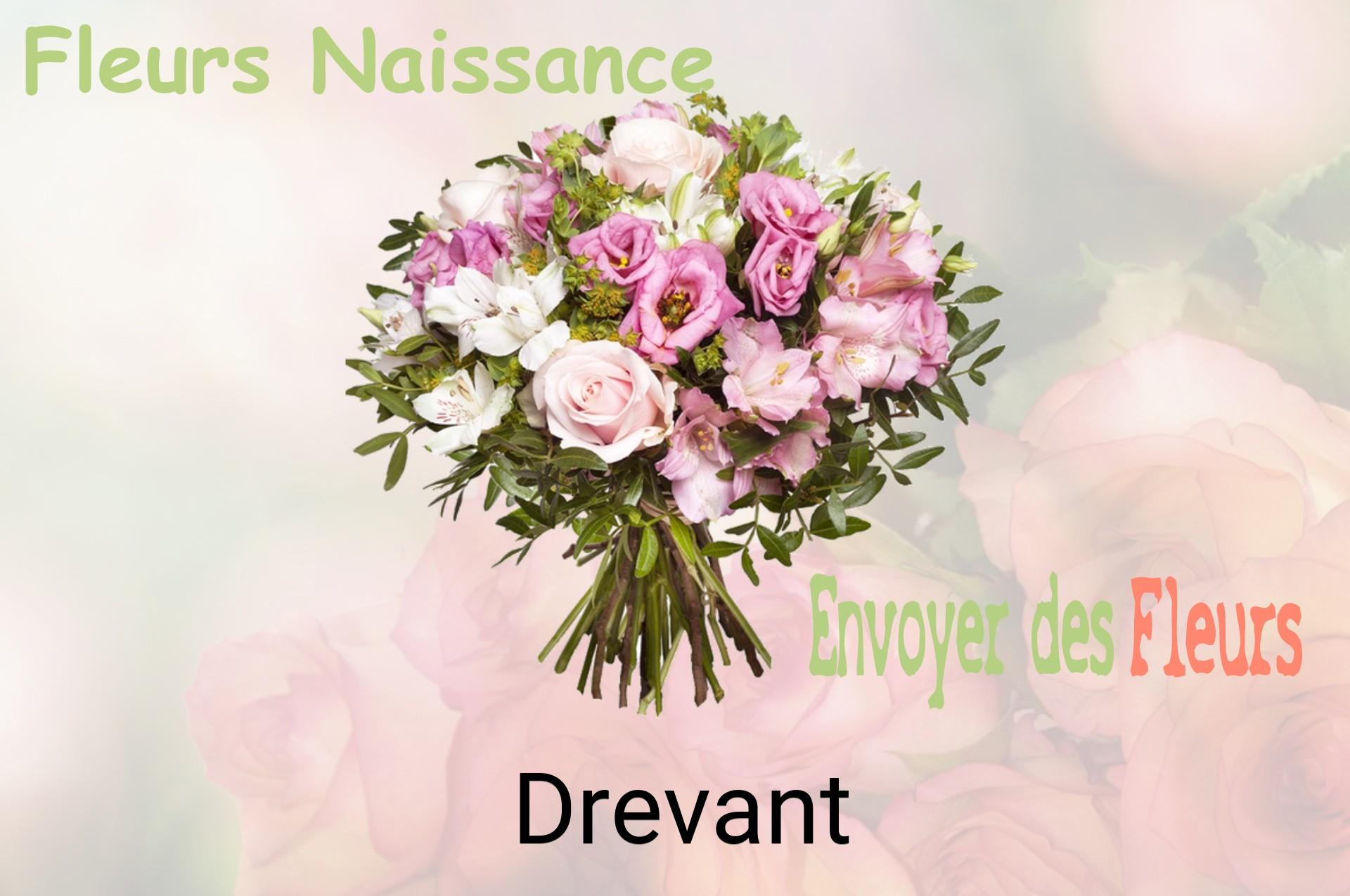 Bouquet de fleurs de naissance livré à Drevant